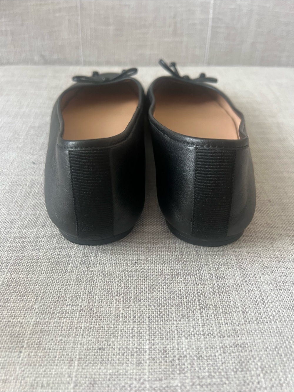 Cole Haan Black Leather Ballet Flats, Womens 7.5, bow office casual dressy fall - Picture 4 of 8